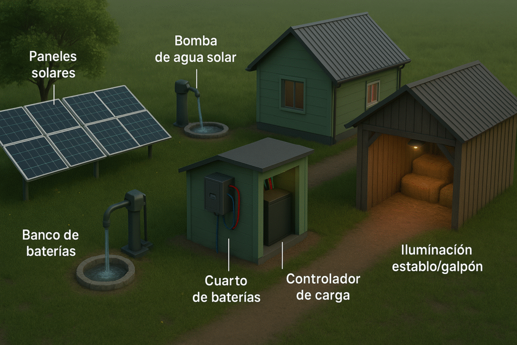 Sistema solar rural GA3 Energy
